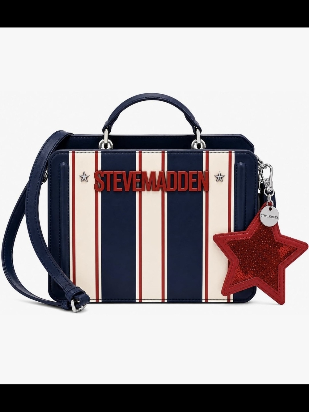 Steve Madden BEVLYNN Handbag – 9.25" W x 7.25" H x 4.75" D (WidthxHeightxDepth)
